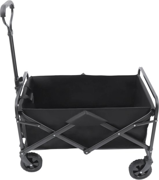 Gran Vida® - Bolderkar - 80KG Draagvermogen - In Hoogte Verstelbare Handgreep - 105 Liter Inhoud - Opvouwbaar - Zwart — afbeelding 5