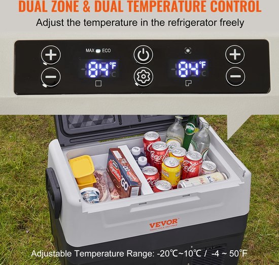 Auto Koelbox - Koelbox Elektrisch 12V 230 Volt - Elektrische Koelbox - Koelbox Auto - Koelbox 12V - 24V - 45L - 69.3x34.5x45.6 - Merk: Vevor® — afbeelding 4