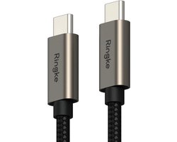Ringke Fast Charging Basic - USB-C naar USB-C Kabel - 20V/3A, 60W - PD 3.0, PPS - 480Mbps - 0.5M Zwart