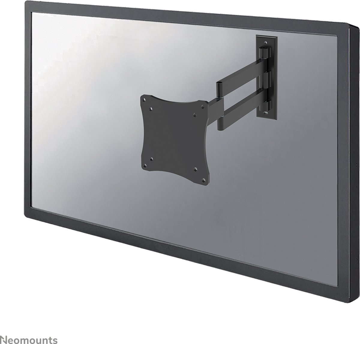 Neomounts by Newstar FPMA-W830BLACK Monitor-wandbeugel 1-voudig 25,4 cm (10) - 68,6 cm (27) Kantelbaar, Zwenkbaar