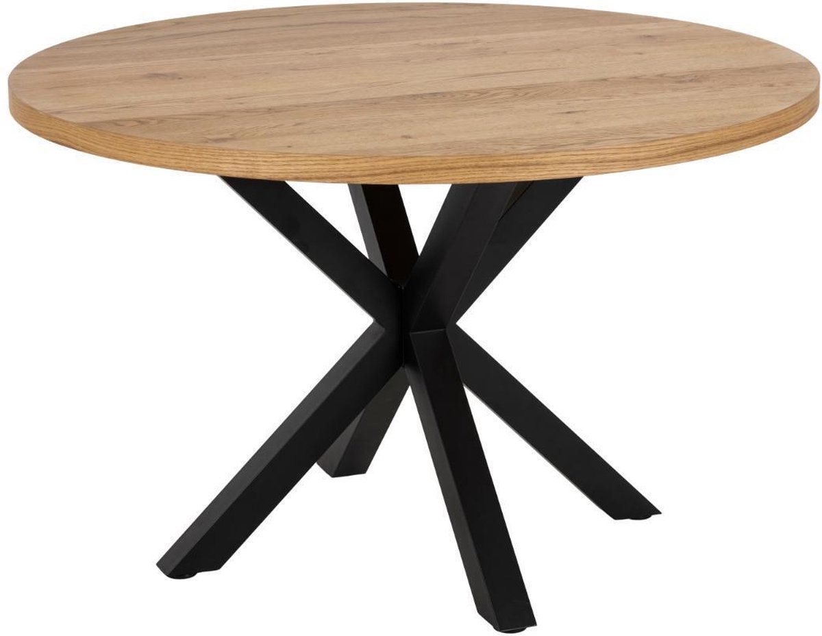 Eettafel Naturel - 120x120x76,4cm - Eettafel Ties - Giga Living