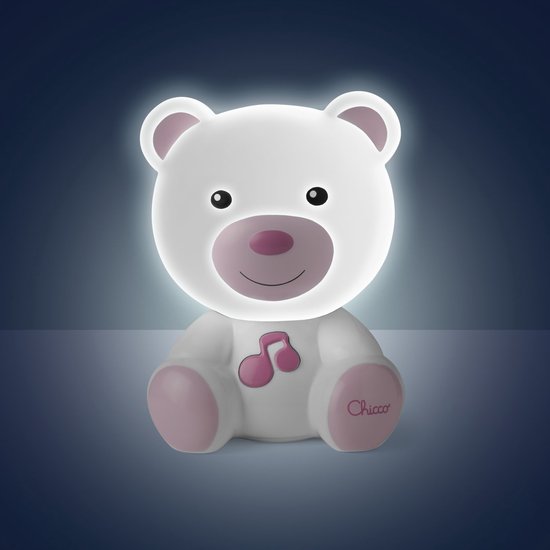 Chicco Dreamlight Muzikaal Nachtlampje Roze - Projector Beertje met Muziek (0M+) van Chicco — afbeelding 2
