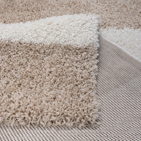Tapijtenloods Milano Gala Hoogpolig Vloerkleed Modern Beige Creme- 160x230 CM