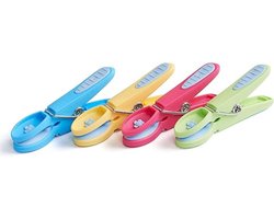 wasknijpers plastic-Knijper bloem-48 stuks blauw-geel-groen-roze-van wasknijpers