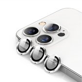 Geschikt voor iPhone 15 Pro/15 Pro Max Camera Lens Protector - Solidenz Camera Protector - 15 Pro/15 Pro Max Cameralens Protector - Gehard Glas - Alleen Camerarondjes - Zilver