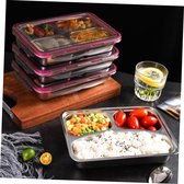 Lunchbox 3-vakken Lunchtrommel | Luchtdicht Lekvrij Nestbaar | Magnetron- en Vaatwasserbestendig – Opline