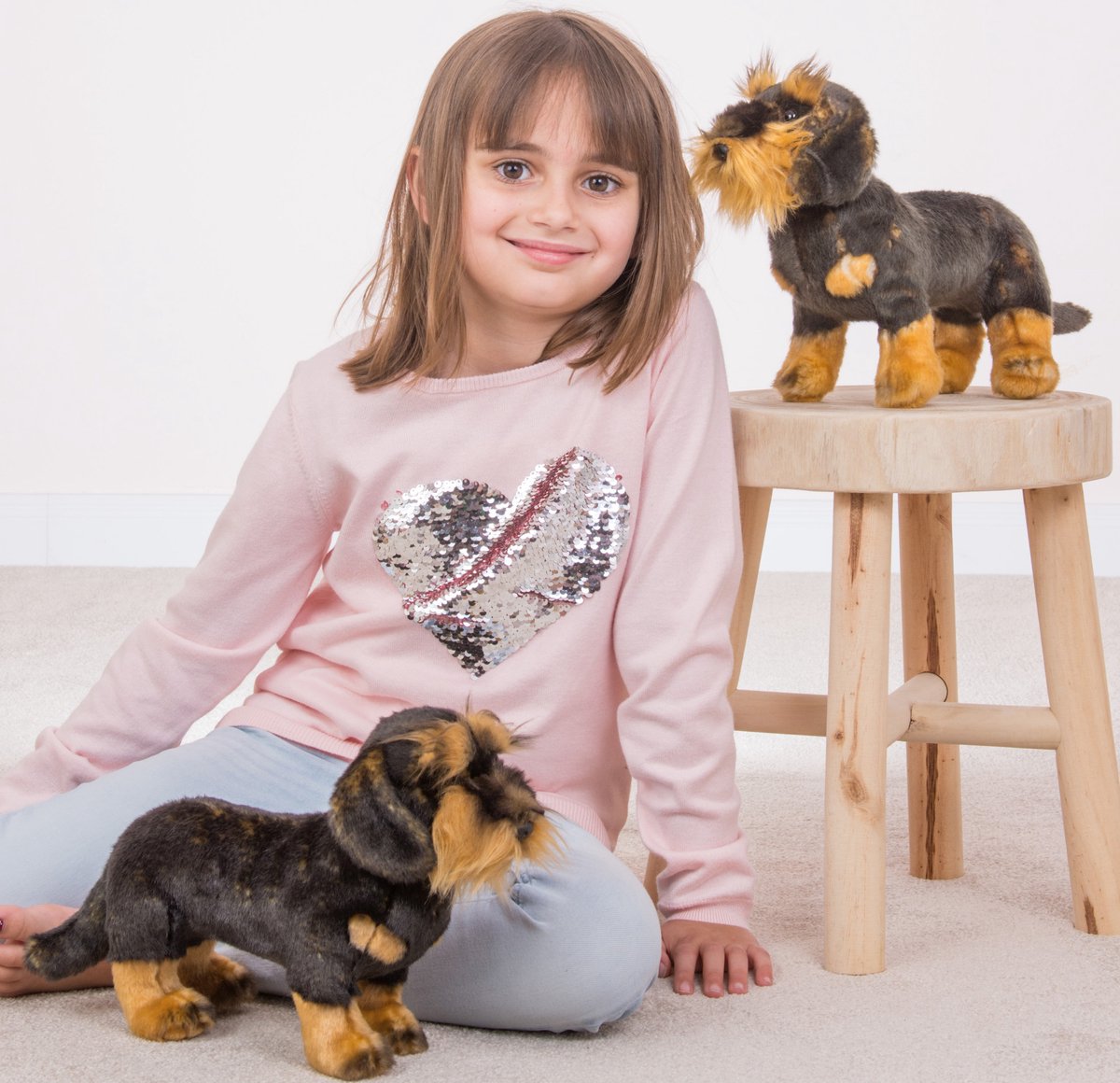 Hermann Teddy Knuffel Hond Ruwharige Teckel — afbeelding 4