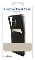 Mobilize Rubber Gelly Card Telefoonhoesje geschikt voor Samsung Galaxy A32 5G Hoesje Flexibel TPU Backcover met Pasjeshouder - Matt Black