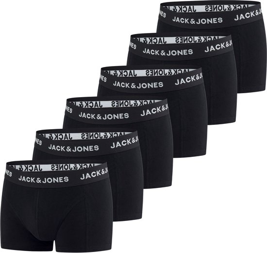 Jack & Jones Heren Boxershorts Basic Trunks 6 Pack Veelkleurig M Katoenen Ondergoed Onderbroeken