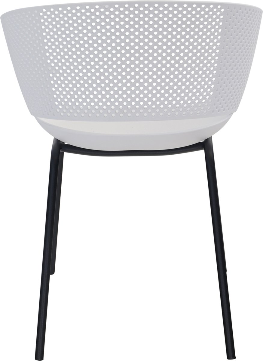 Lesli Living Chaise bistrot Lille - Blanc - 56x45∕55x79cm - Set de 4