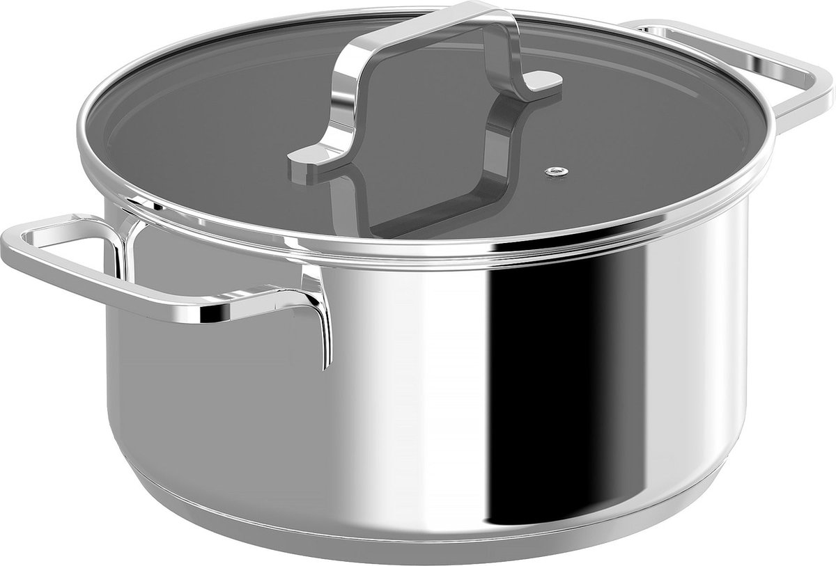 DiNA Kookpot met deksel Helix - Ø 20cm - Metaal - PFAS-vrij