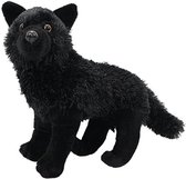 Pia Soft Toys Knuffeldier Wolf - zachte pluche stof - zwart - kwaliteit knuffels - 30 cm - Wolven