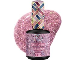 Pink Gellac Gellak - 336 Starlight Plum 15ml - Paarse Glitter Gel Nagellak - Gellac - Gel Nagels Producten