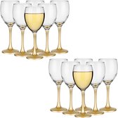 Glasmark Wijnglazen - 12x - Gold collection - 300 ml - glas