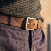 Casual Bruine Lederen Riem