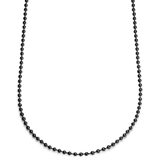 Essentials | 4 mm Gunmetal Zwarte Ketting met Bolletjes Schakels