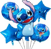 Stitch ballonnen, 5 stuks, Stitch, feest, ballonnen, set, Lilo Stitch, folieballon, Stitch ballonnen, Stitch party, folieballonnen voor kinderverjaardag, feestdecoratie