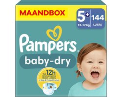 Pampers - Baby Dry - Maat 5+ - Maandbox - 144 stuks - 12/17 KG