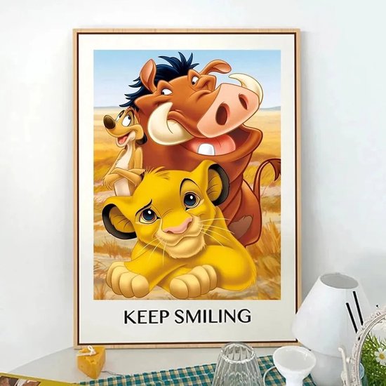Disney Lion King Diamond Painting - 30x40cm - Simba - Pumbaa - Timon - Diamond Painting - Kinderen - Volwassenen