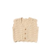 Your Wishes tricotent | Rilana | Gilet filles taille 98/104 | Gilet beige | Cardigan tricoté filles