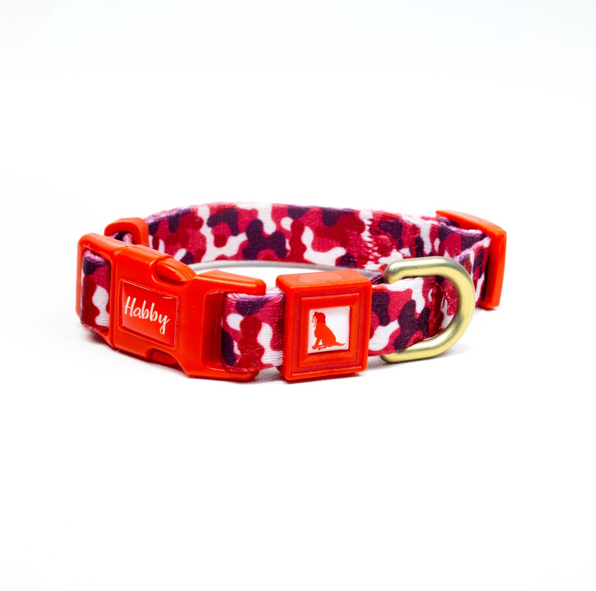 Luxe Halsband voor Honden-Verstelbaar 25 Cm-35 Cm x 1,5 Cm-Red Camouflag