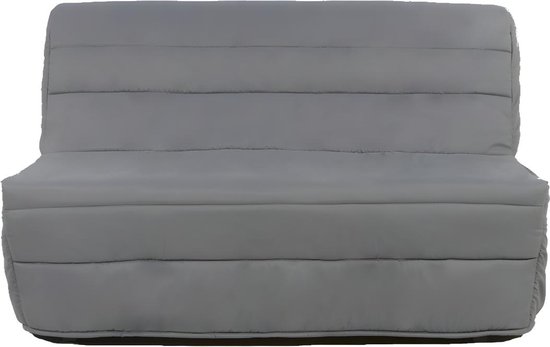 BZ-slaapbank in grijze stof COWBOY III L 143 cm x H 89 cm x D 97 cm