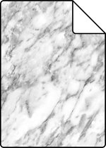 Proefstaal ESTAhome behangpapier marmer zwart wit - 139119 - 26,5 x 21 cm