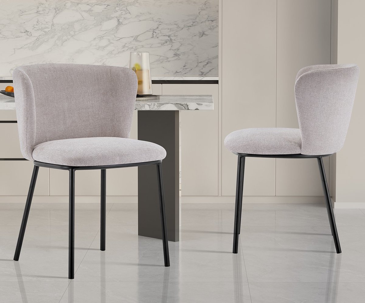 Interiax Eetkamerstoel Yara Stof Beige
