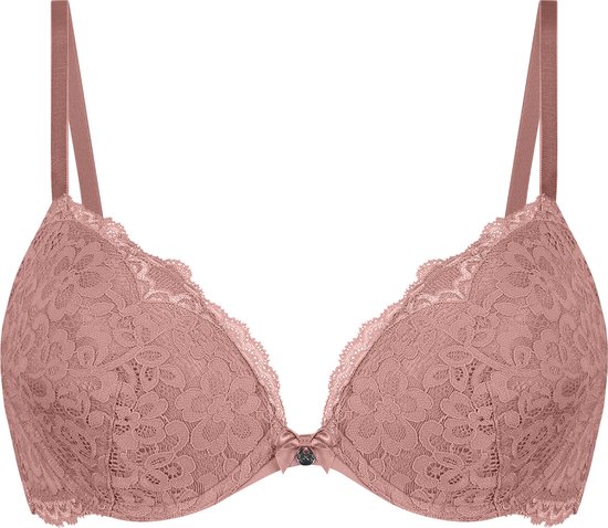 Hunkemöller Dames Lingerie Voorgevormde push-up beugel bh Marine - Roze - maat B85