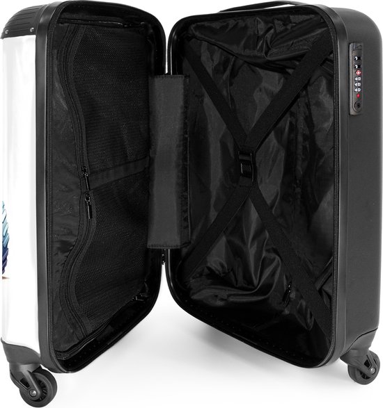 NoBoringSuitcases.com® - Valise cabine enfant Voiture - Orange - Garçon - Enfant - Bagage à main - Valise de voyage - Valise chariot - Valises 55x40x20 cm - 55x35x25 cm