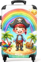 NoBoringSuitcases.com® - Koffer kinderen jongens - Kinderkoffer piraat - 20 kg bagage