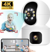 Babyfoon Met Camera en App - Babyfoon Wifi met Nachtzicht - babyfoon met 2 babyunits - Babyfoon met app 4K Dubbele Lens 2024 Pro Versie- Baby accessoires - baby benodigdheden - baby speelgoed -