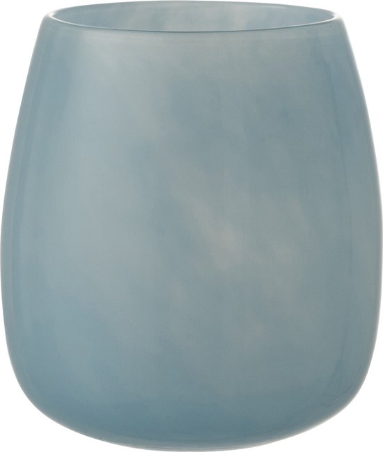 J-Line Vase rond en Glas Blauw Medium
