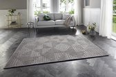Flycarpets Elle Decoration - Modern Design Vloerkleed - Zacht Laagpolig - 3D Effect - Grijs - 80x150 cm