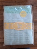 Bee Bo baby shawl - ledikantdeken - omslagdoek - mintgroen - 122 x 122 cm