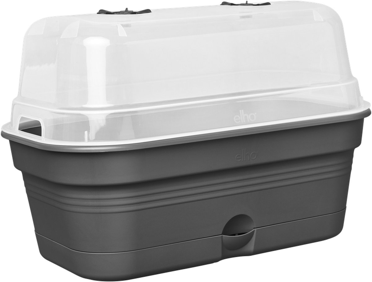 Bol.com Elho Green Basics Kweektray Allin1 32 - Kweekbak met Deksel - 100% Gerecycled Plastic - Ø 32.0 x H 13.2 cm - Living black aanbieding