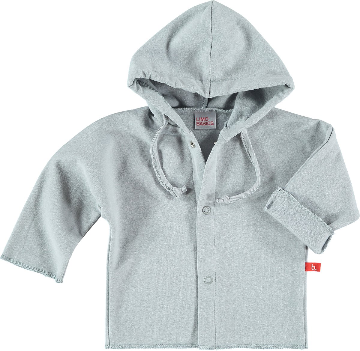 Baby vest bio sweatstof grijs - maat 62/68 - Limobasics