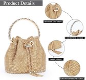 Avondtas voor dames, clutch, schoudertas, kleine pailletten, handtas, schoudertas, kettingtas voor bruiloft, feest, disco