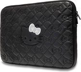 MacBook Air 13'' (M2/M3)/MacBook Pro/MacBook Pro/MacBook/MacBook/MacBook Pro/MacBook Pro/MacBook sleeve - Hello Kitty - Zwart - Kunstleer
