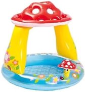 Champignon de piscine Bébé avec sol gonflable et toit ouvrant