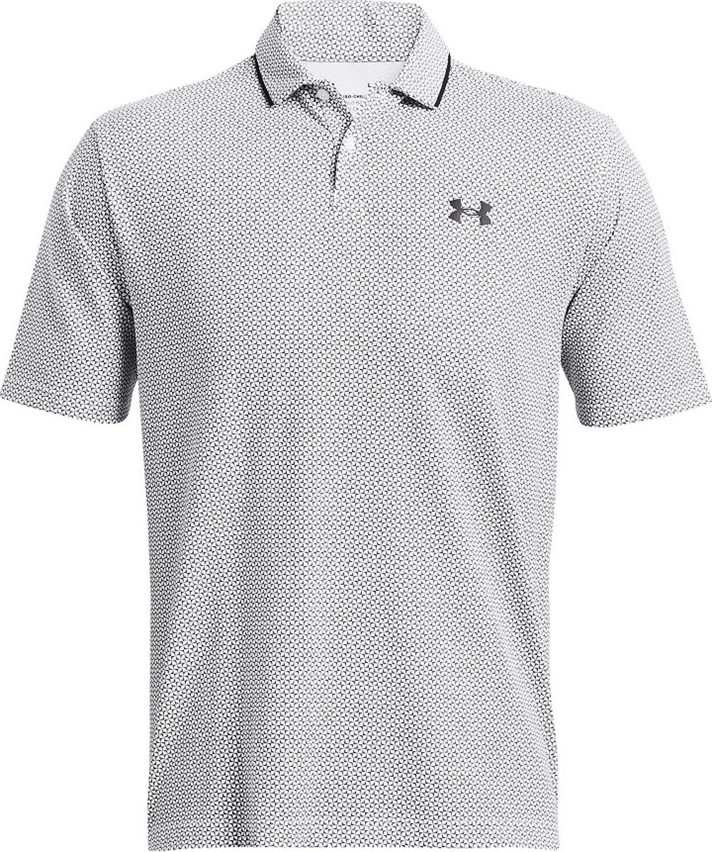 Heren Golfpolo Under Armour Iso-Chill Verge Croscutt Wit Zwart