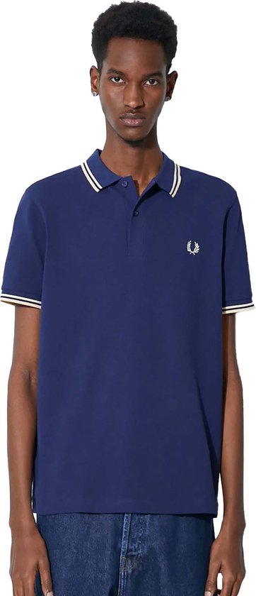 Fred Perry - Polo M3600 Mid Blauw U91 - Slim-fit - Heren Poloshirt Maat L