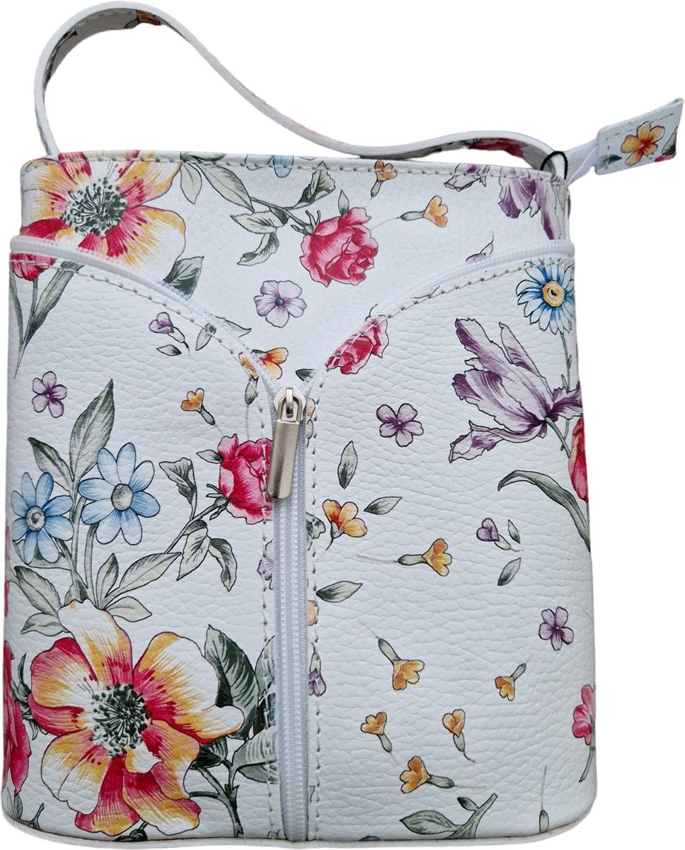 Leren tas - Flora - Wit