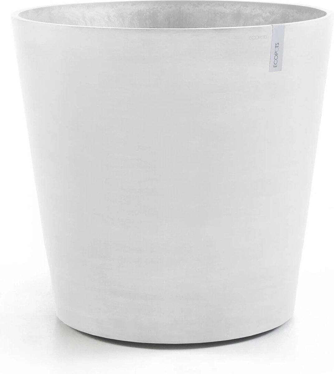 Ecopots Pot de fleurs amsterdam wheels d80cm blanc pur