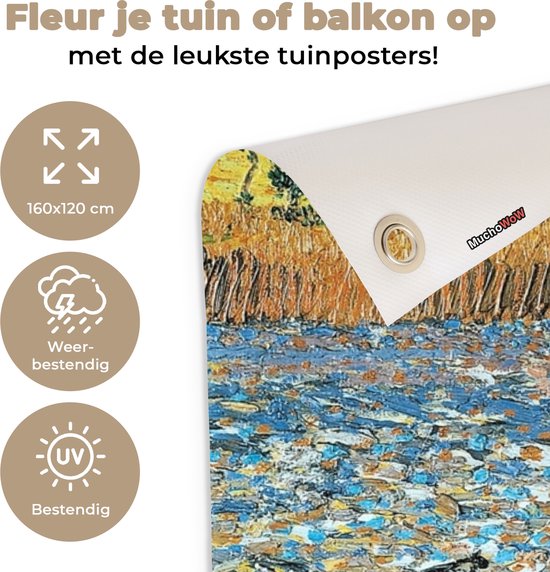 Affiche de jardin Vincent van Gogh 2 - Le semeur - Peinture de Vincent van Gogh affiche de jardin toile en vrac 160x120 cm - Toile de jardin / Toile d'extérieur / Peintures d'extérieur (décoration de jardin) XXL / Groot format!