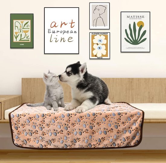 Hondendeken Zachte Hondendeken, Wasbare Puppydeken, Deken Voor Huisdierbed Honden En Katten 130 X 110 Cm 1 Pack