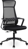 Ergonomische bureaustoel - bureaustoel met hoge rugleuning, verstelbare lendensteun,70D x 63W x 127H centimetres