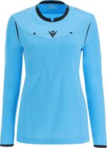 Macron Stephanie Scheidsrechtersshirt Lange Mouw Dames - Fluor Turquoise / Zwart | Maat: S