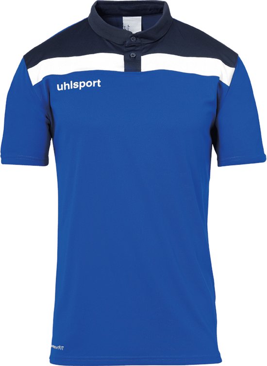 Uhlsport Offense 23 Polo Heren - Royal / Marine / Wit | Maat: M