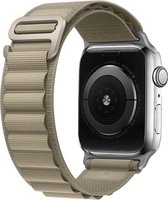 Alpine Loop Nylon Sport Band Compatibel met Apple Watch 38mm 40mm 41mm - Olijf Horlogebandje voor Mannen en Vrouwen, Verstelbaar met Metalen 6-Haak Sluiting voor iWatch Serie SE/9/8/7/6/5/4/3/2/1